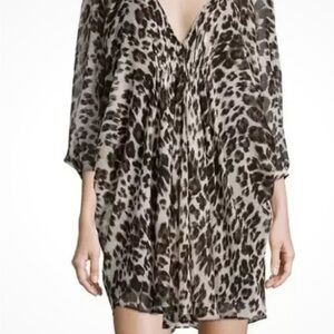 DVF - Fleurette, Silk Leopard Print Sheer Kimono